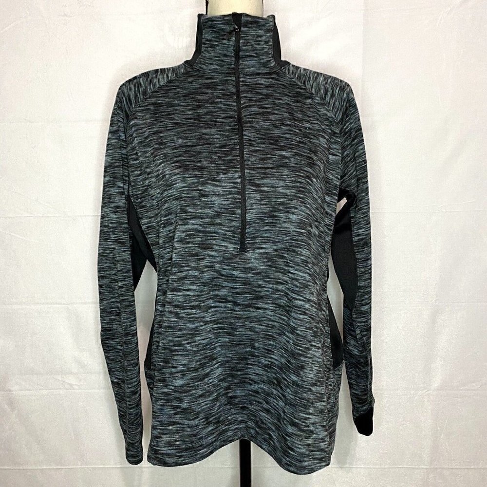 Columbia Optic Got It II 1/2 Zip Jacket Black Blue Heathered Size XL